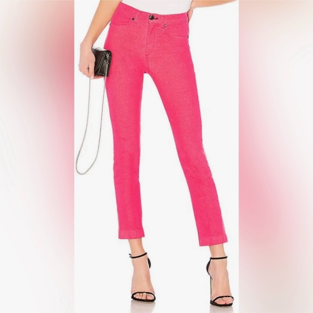Hot pink skinny jeans